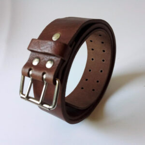 Cinturon cuero vacuno doble hebilla hombre 5 cm ancho